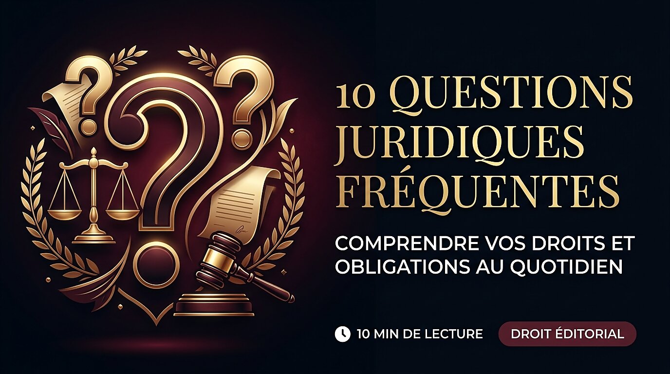 Les 10 Questions Juridiques les Plus Fréquentes en France (et Leurs Réponses Claires)